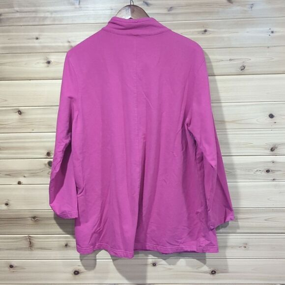 Lulu-B Top Womens Large Pink Button Detail Long Sleeve Art Colorful - Picture 3 of 7
